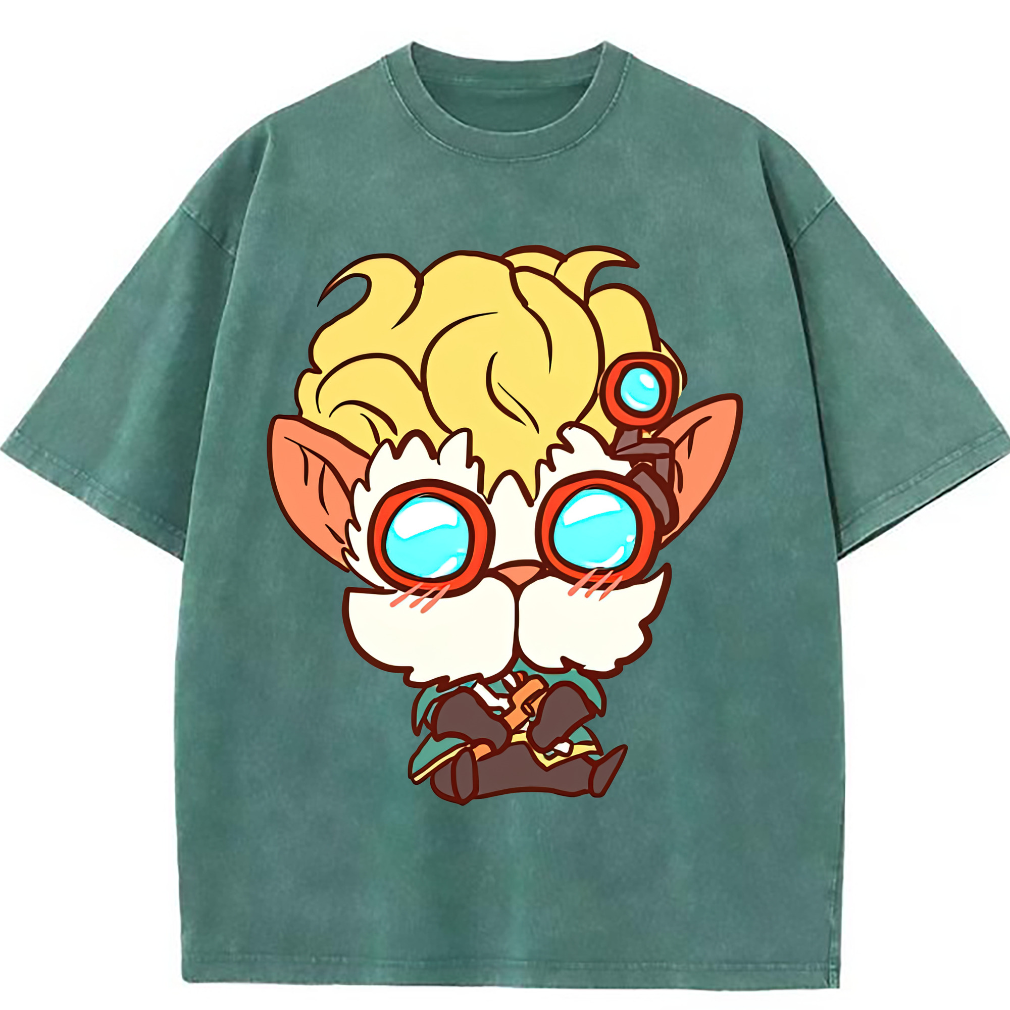 （画像用） リーグ・オブ・レジェンド League of Legends LOL 綿100% ヴィンテージ風 半袖Tシャツ（フロントプリント）